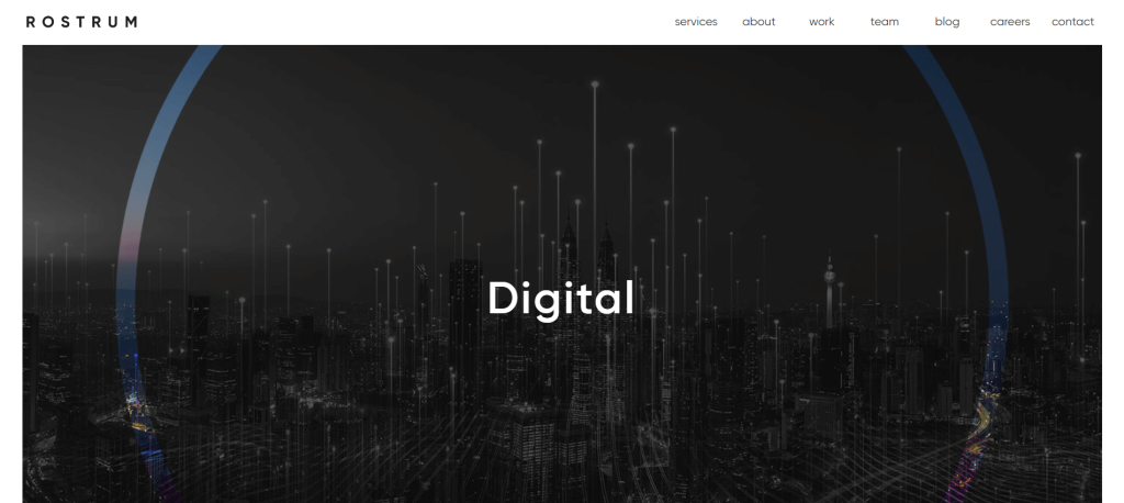 A screenshot of the Rostrum website.
