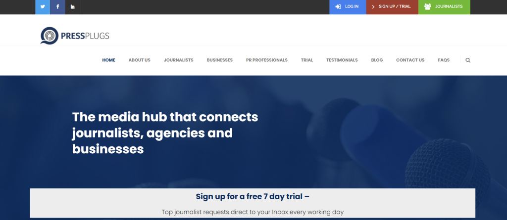 An overview of the Press Plugs dashboard.