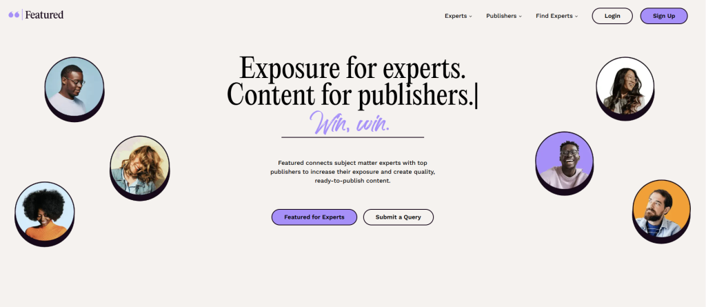 An overview of the Featured dashboard.