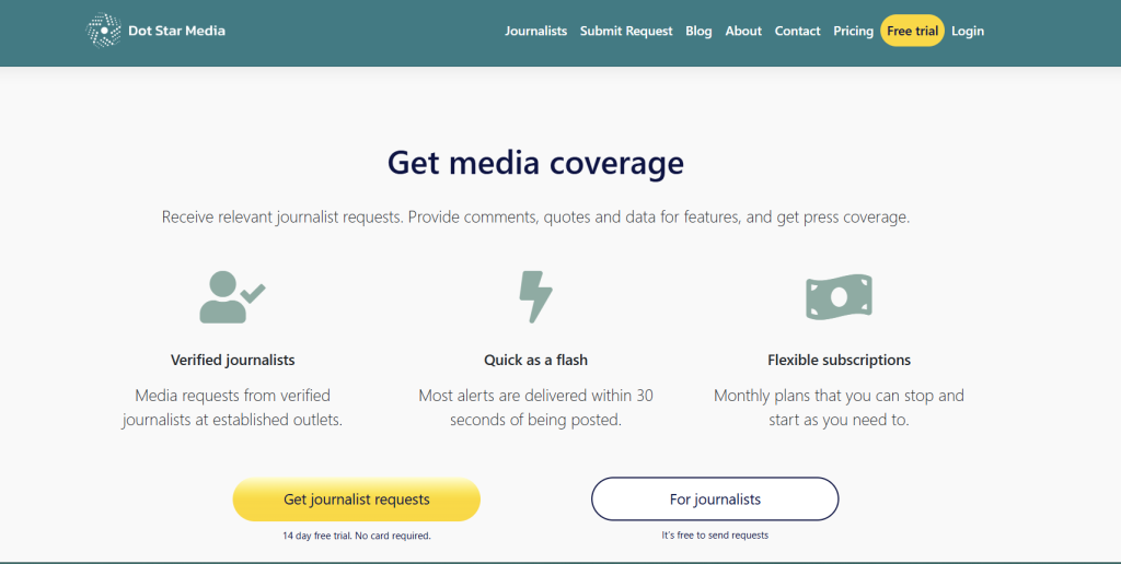 An overview of the Dot Star Media dashboard.